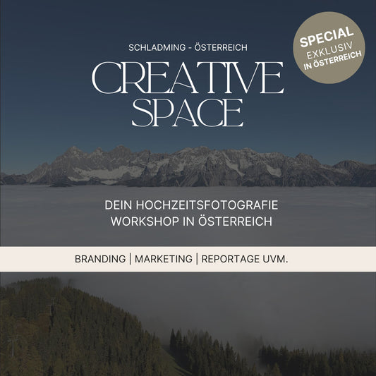 Creative Space – Your wedding photography workshop in Austria