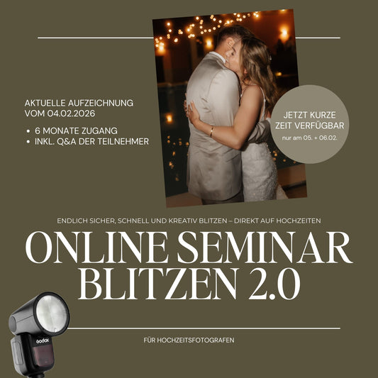 Online Seminar Blitzen 2.0  für Hochzeitsfotografen