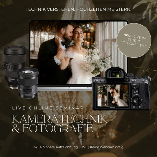 Live Online Seminar Kameratechnik und Fotografie, neu live aus dem Studio